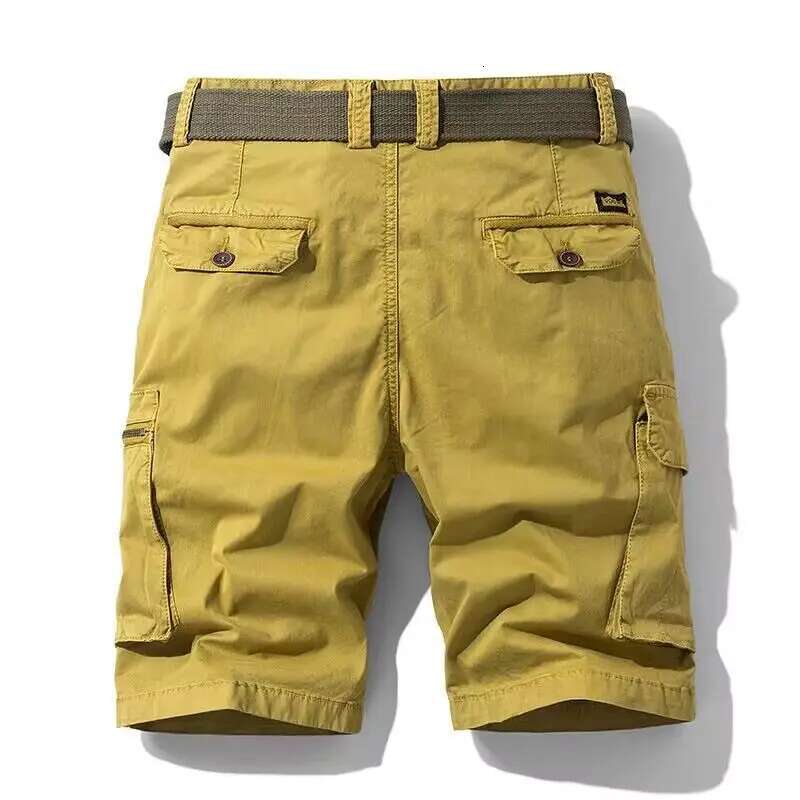 Men Casual Tool Shorts High Quality Man Summer Military Multi Pocket Loose Cargo Pants No belts 38