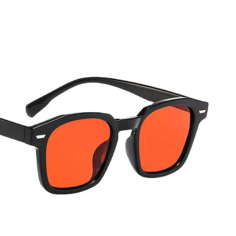 New Retro Vintage Square Frame Sunglasses for Women Men Unisex Transparent Outdoor Sports Ridding Black Sunglasses Eyewear UV400C250411