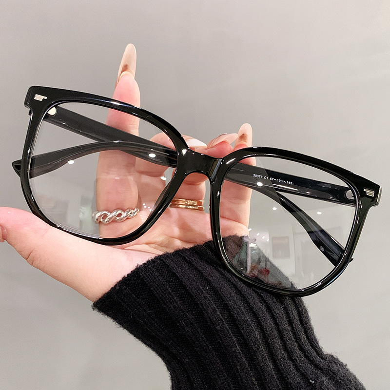 Designer luxury 30377 Ultra-light Plain TR90 Glasses Frame Large Square Full Frame Blue Light Blocking Glasses for Men and Women Fashionable High-end 
