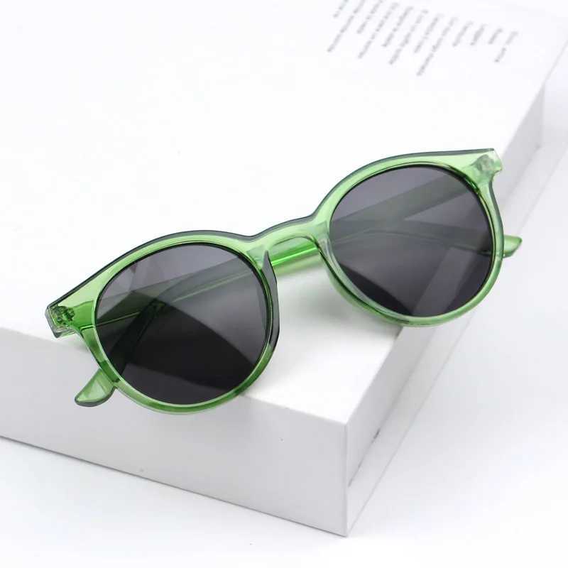 Korean Style Children Sunglasses Trendy Round Frame Kids Sun Glasses Tinted Lens Fashion Personality UV400 Small Sun Shades Z250411