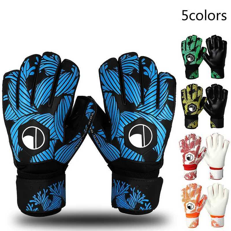 New Professional Football Goalkeeper Gloves Thick Latex Football Goalkeeper Gloves Finger Protector Adult Size 8 9 10XJ250412