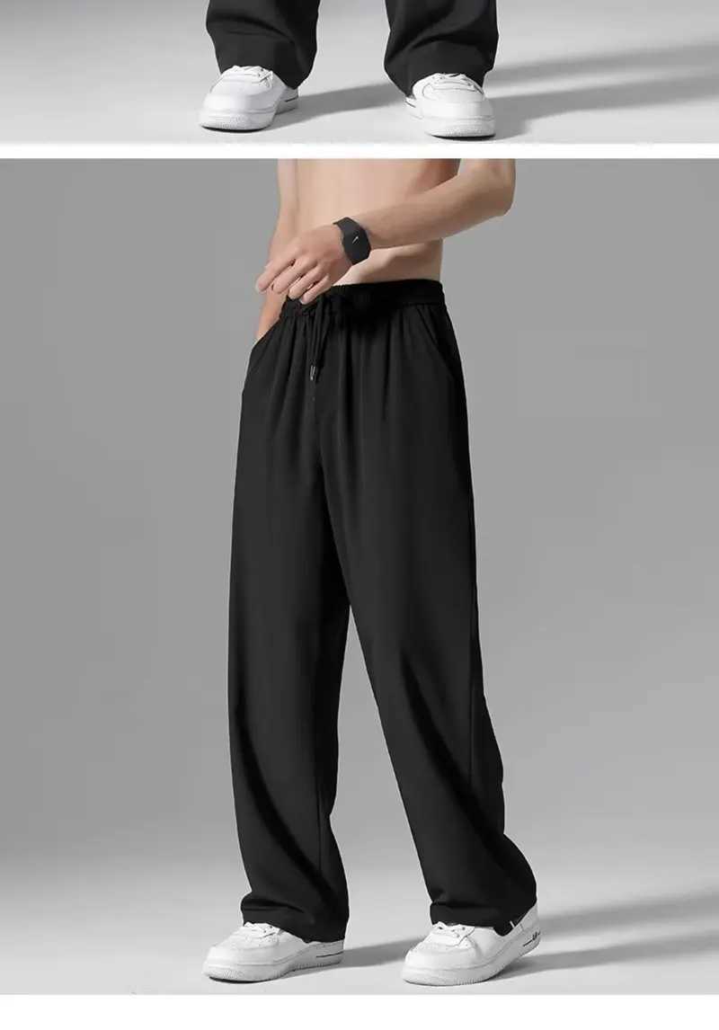 Mens casual pants summer breathable sports pants running and jogging fitness pants straight pants W250411