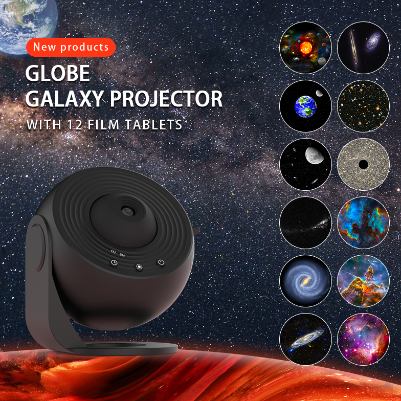 Star Galaxy Projector, 12 in 1 Planetarium Star Projector Realistic starry night light, 360° rotation, timing, silent , bedroom, party, game room proj