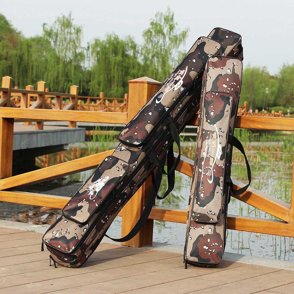 Sougayilang Fishing Rod Bag 80cm 120cm Portable Nylon Fishing Tackle Bags Large Capacity fishing Accessories Bag Z250411