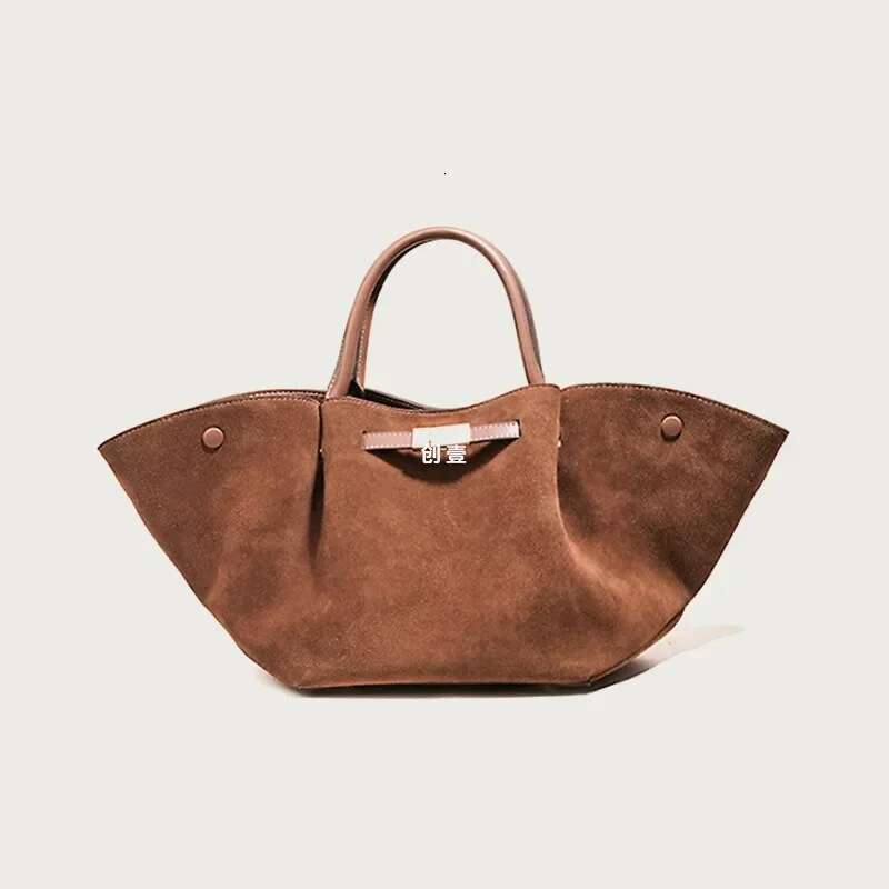 Designer Bag Chamois Suede Leather Large Capacity Brand Design Women's Shoulder Bag Solid High-End Shopping Fashion Ladies Handbag