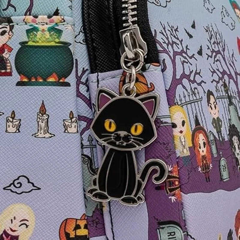 Disney New Disney Loungefly Mad Witch Print Backpack Mini ChildrenS Cartoon Bag Elementary School Backpack Convenient Travel Bag Gift X250412