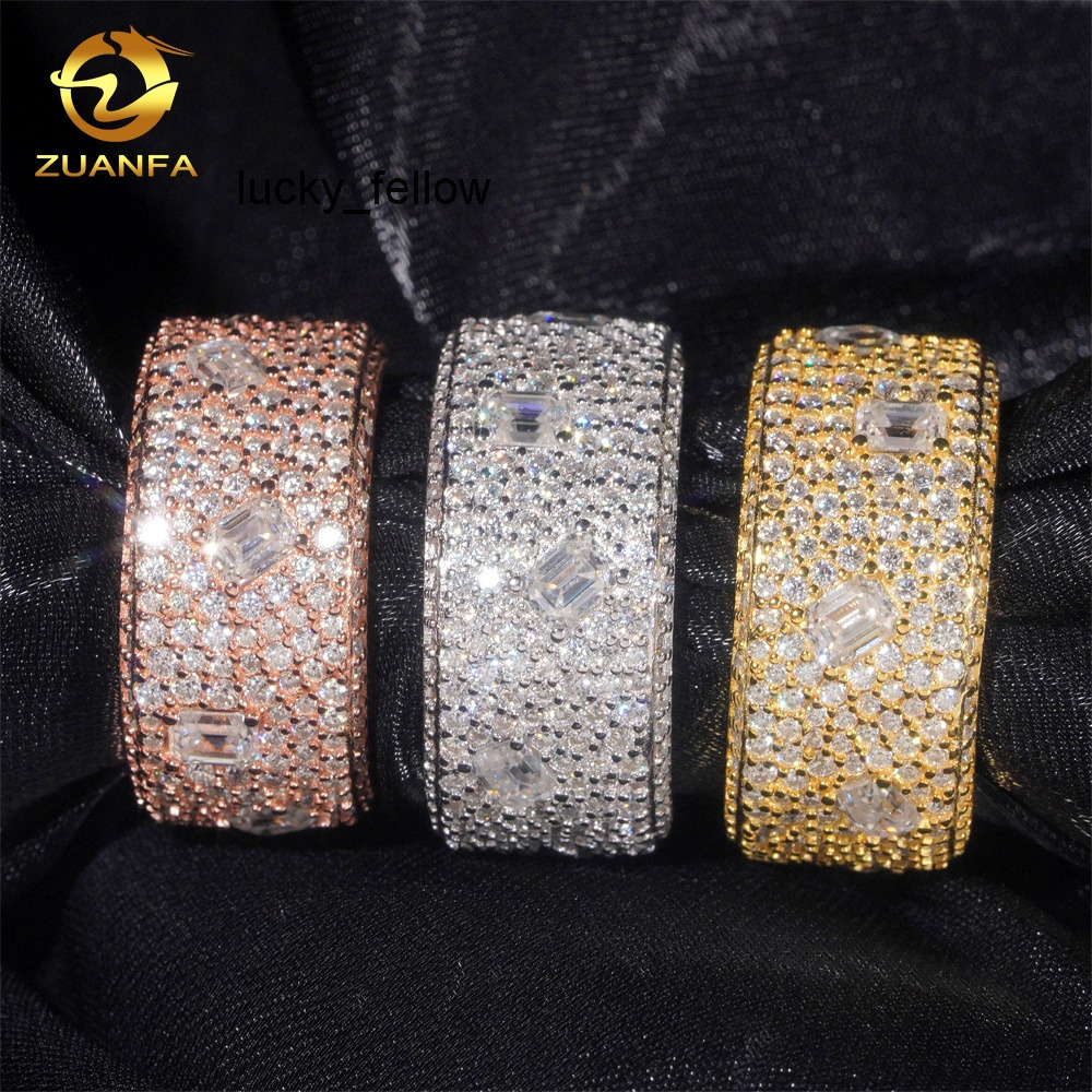 Fine Jewelry Wholesale Price Custom Eternity Gemstone Moissanite VVS 925 Sterling Silver Rings
