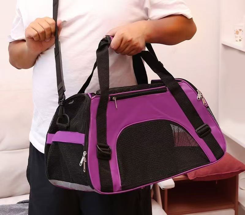 Pet bag Out portable pet backpack Dog bag Crossbody folding bag in stock