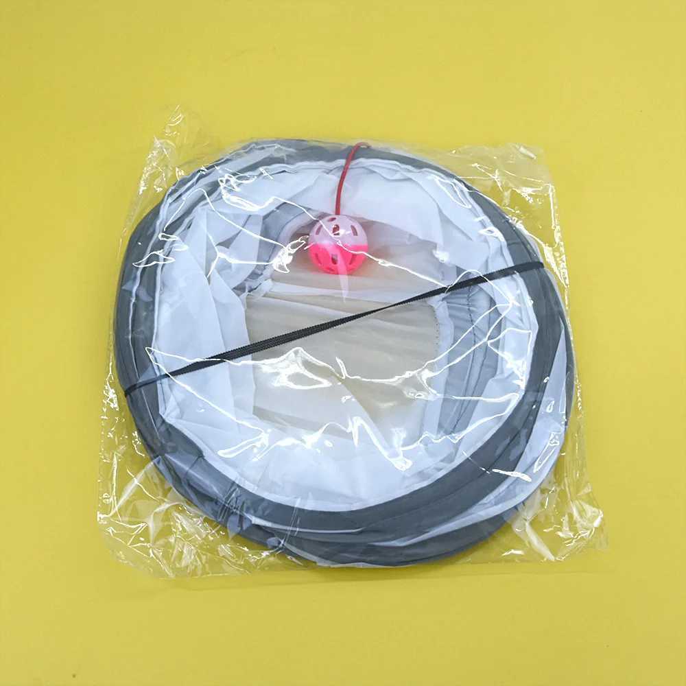 Pet Cat Tunnel Toy Folding White Pet Cat Kitten Training Interactive Fun Toy Cat Rabbit Animal Game Tunnel Tube Y250412