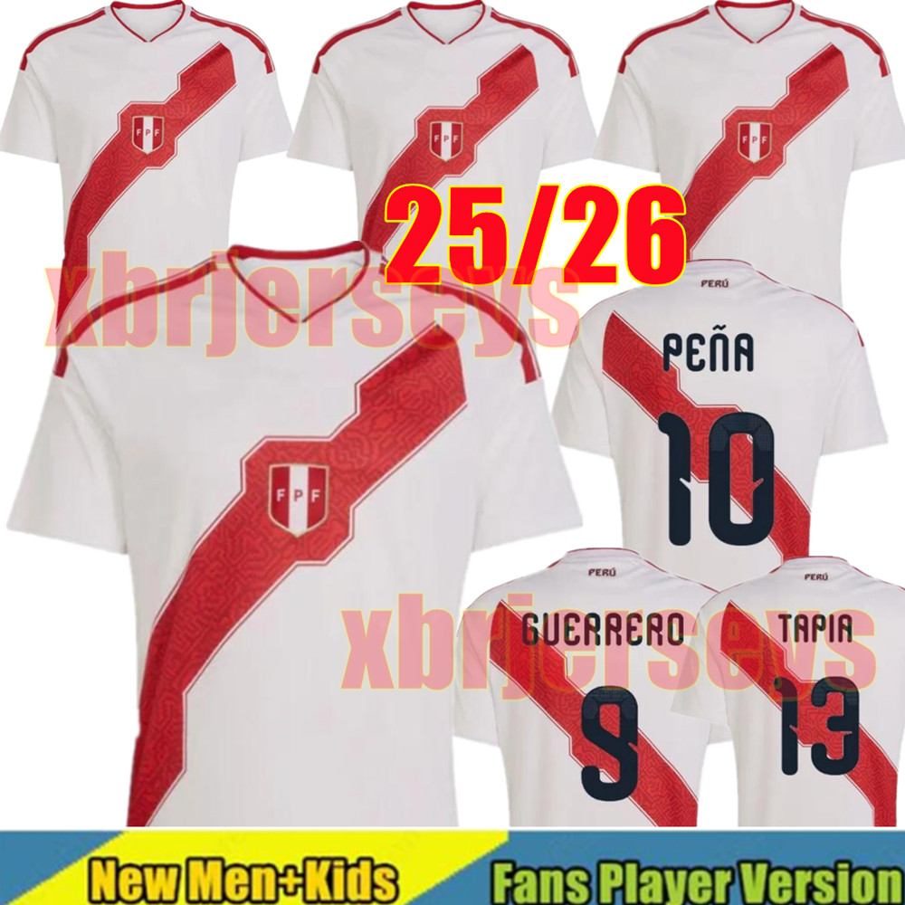 2026 2027 Peru Soccer Jerseys national team LAPADULA GUERRERO TAPIA TRAUCO PENA CARTAGENA GRIMALDO national team 26 27 football men kids shirt