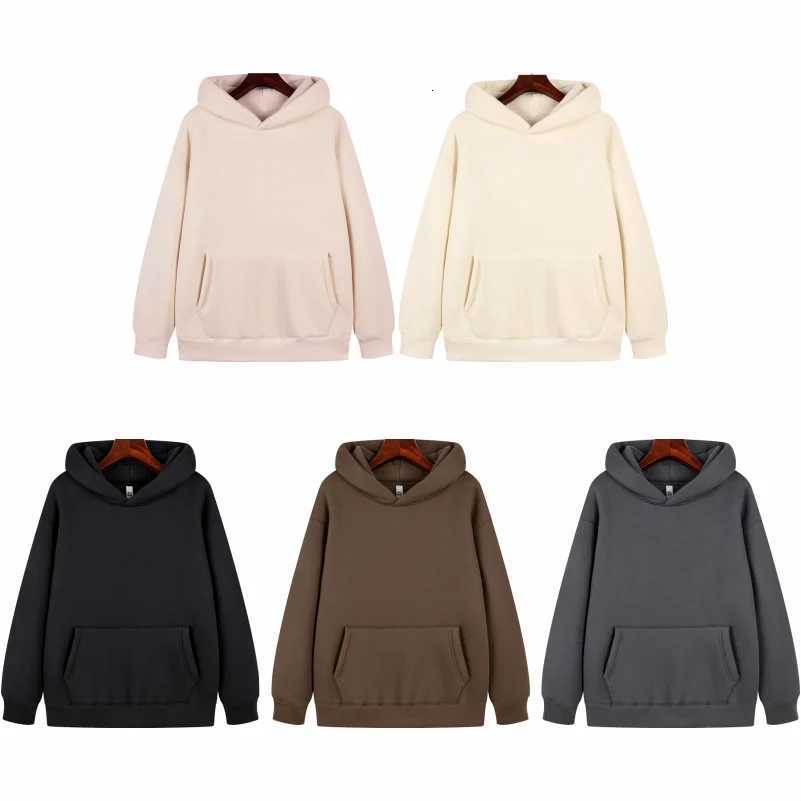 POD customization Winter Men Women Fleece Warm Sweatshirt Custom Thick Fashion Hoodie Embroidery Personality Design Casual Sweater PrintingT251112