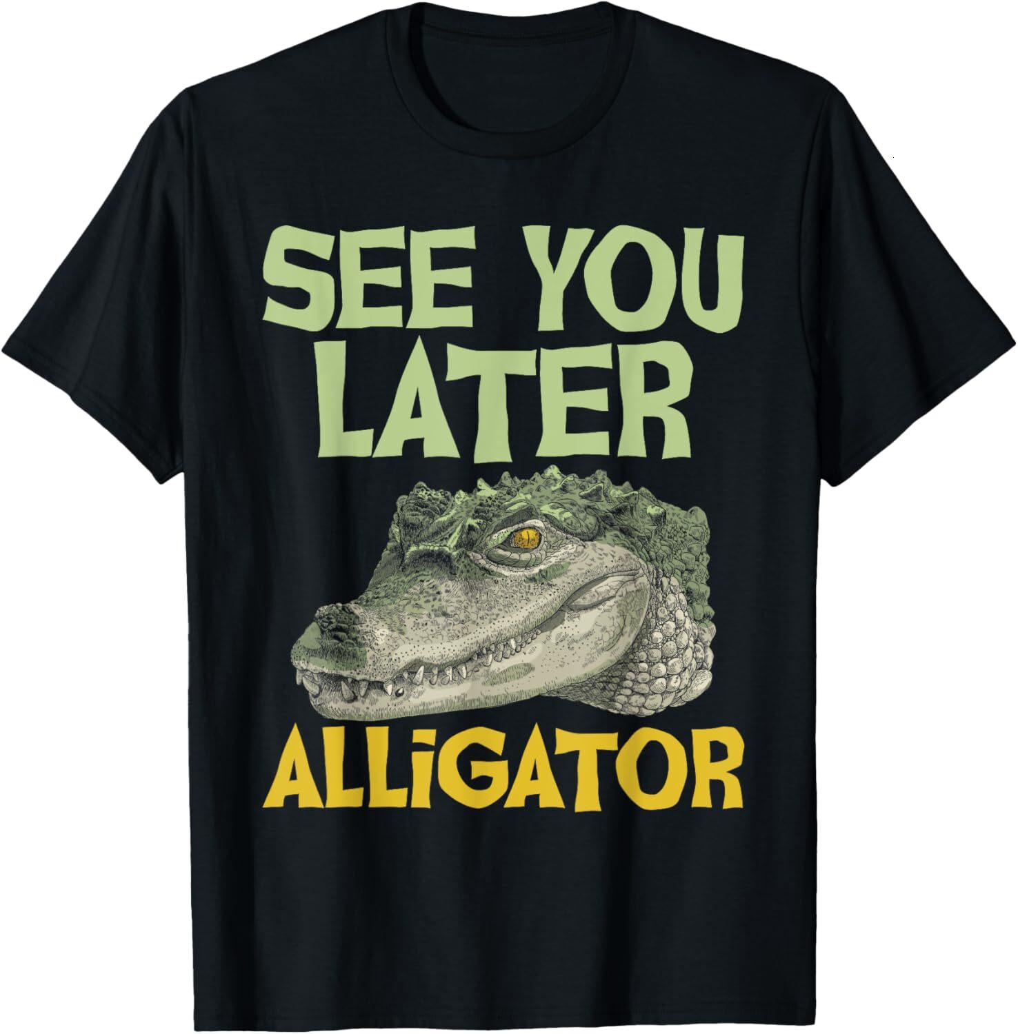 T shirt for Mens See You Later Alligator - Gator Crocodile Zoo Animal Lover Graphic Tee Casual Tops Clothes Short sleeve cool