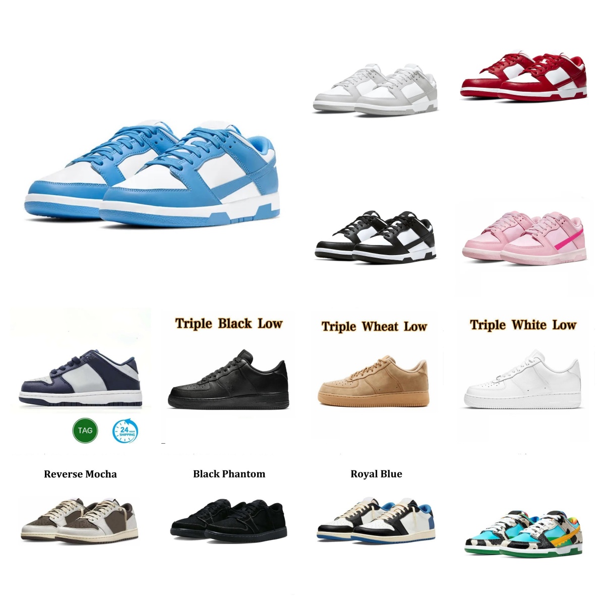 Kids and big kid toddler Low Pandas Designer Running Shoes Black White Light Blue Grey UNC Children youth little baby Sneakers Purple Green Orange Sports Trainers