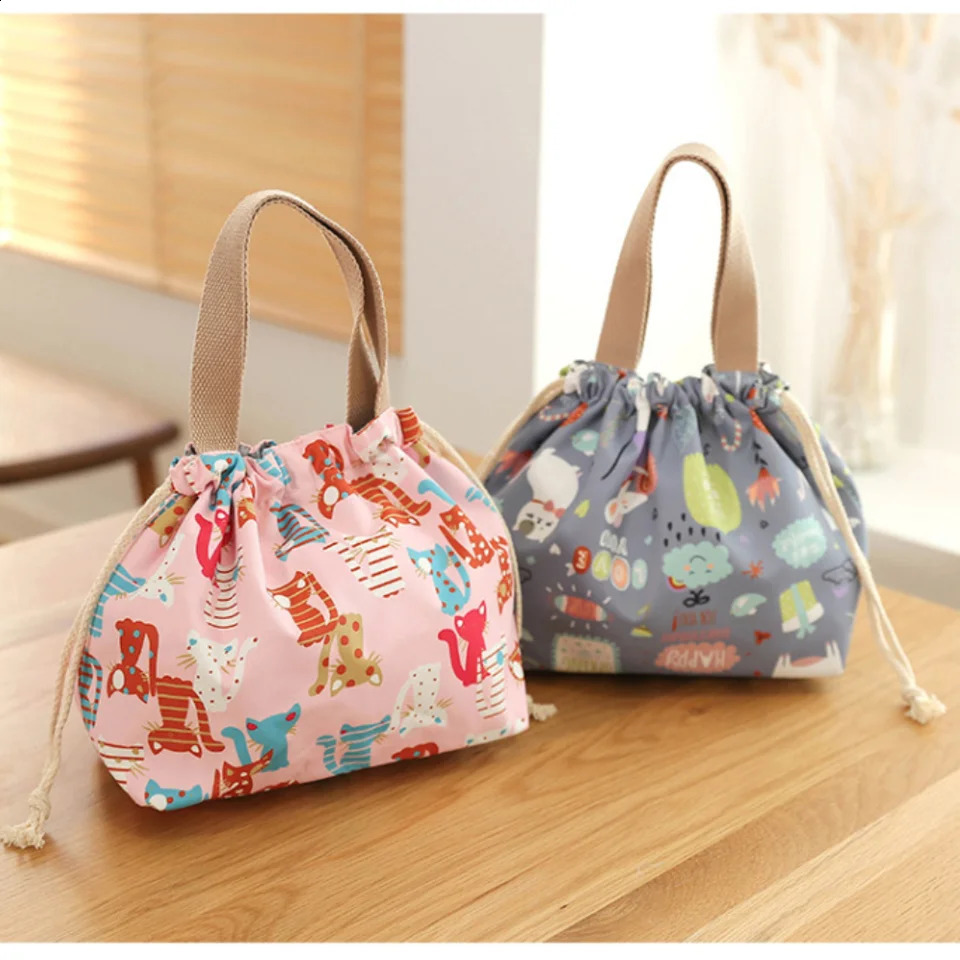 Portable bag for womens school insulated lunch box handbag food pouch 250410