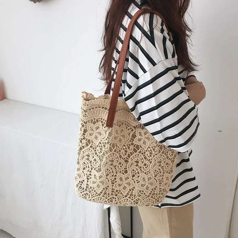 Women's Shoulder Leather Handbags Canvas Top-Handle Bag Lady Crossbody Bags For Women Casual Fashion