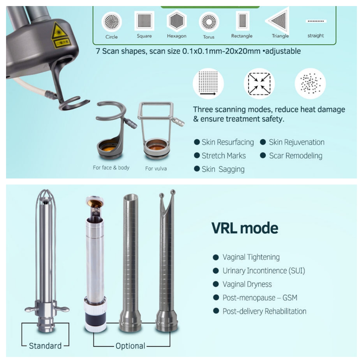 Fractional CO2 Laser Machine For Scar Removal Wrinkle Reduction Acne Mark Treatment and Vaginal Tightening Beauty Equipment For Salon Clinic Use