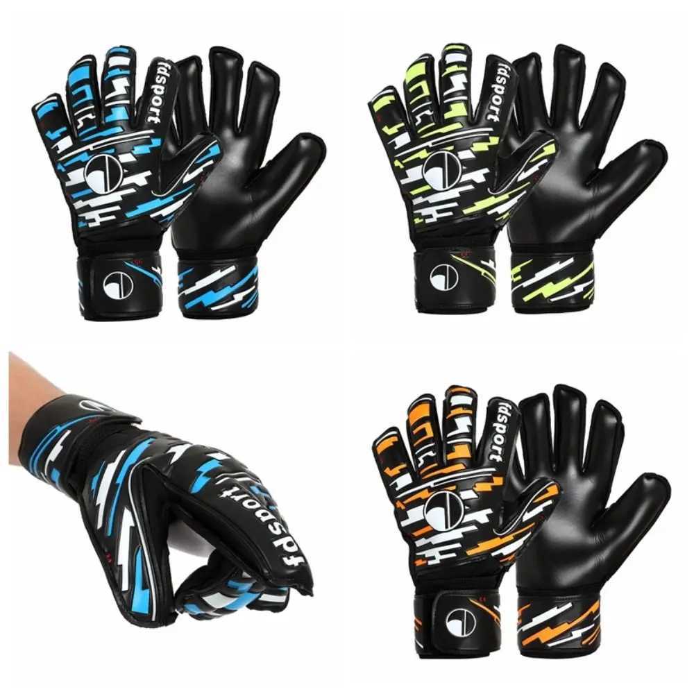Anti slip goalkeeper gloves latex thick childrens football goalkeeper gloves adjustable breathable game goalkeeper gloves play footballXJ250412