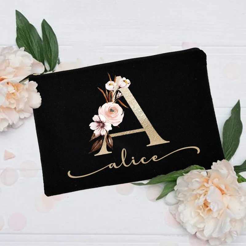 Personalized Customization Initial Name Makeup Bag Makeup Bag Makeup Bag Makeup Box Bridal Shower Gift Canvas Toilet Organizer Bridal Maid Z250411