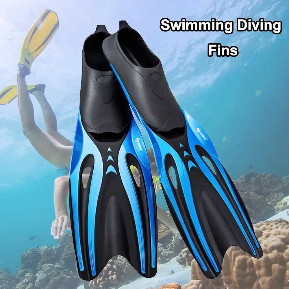 Professional adult flexible and comfortable TPR anti slip swimming diving fin rubber inflatable swimming flip water sports beach shoesY250412