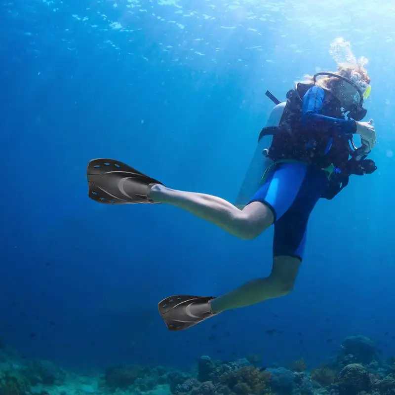 Portable diving fins short swimming fins flip fins inflatable fins scuba diving flip fins swimming equipment for swimming trainingY250412