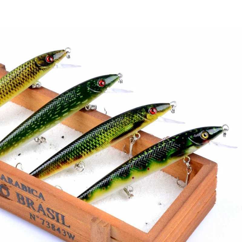 1Pc 12cm 13.5g Minnow Fishing Lures Floating Wobbler Swimbait Artificial Hard Bait for Bass Pike Crankbait Tackle With Hooks Z250411