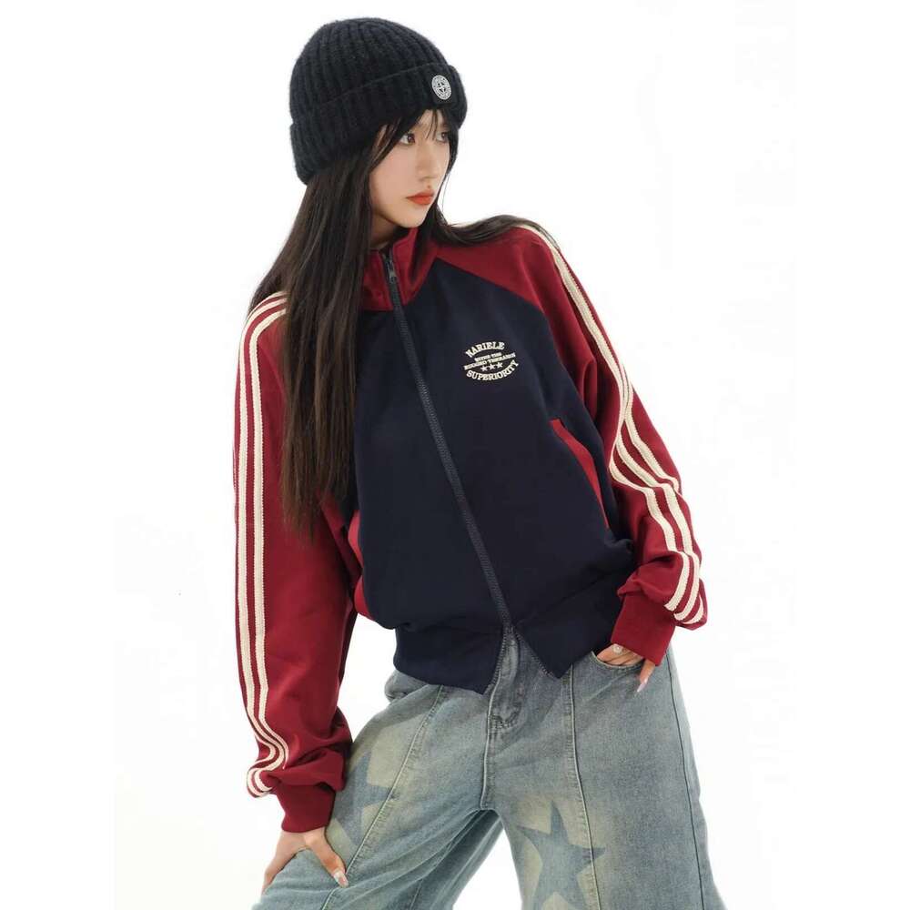 Designer Clothes Autumn 2025 New Casual Versatile Loose-Fit Slimming Zip-Up Jacket American Vintage Camouflage Hooded Sweatshirt Women's