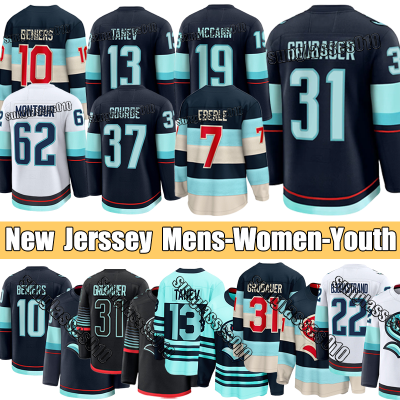 New Hockey Jerseys #13 Tanev #10 Beniers #37 Gourde seattle jersey krakens jersey #7 Eberle #62 Montour #31 Grubauer #22 Bjorkstrand #95 Burakovsky #62 Montour #41 Evans Jerseys