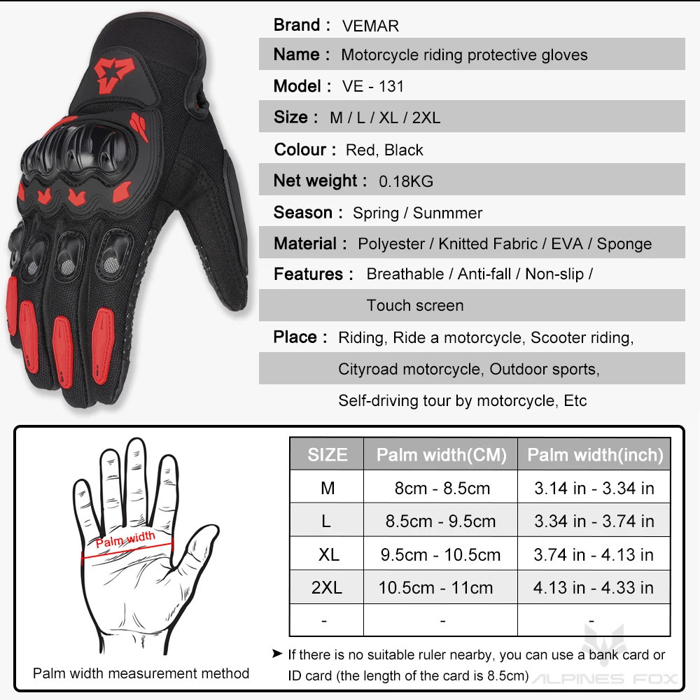 Summer Men Motorcycle Gloves Hard Knuckle Touch Screen Motorbike Motocross Moto Biker Accessories MXXL 251112