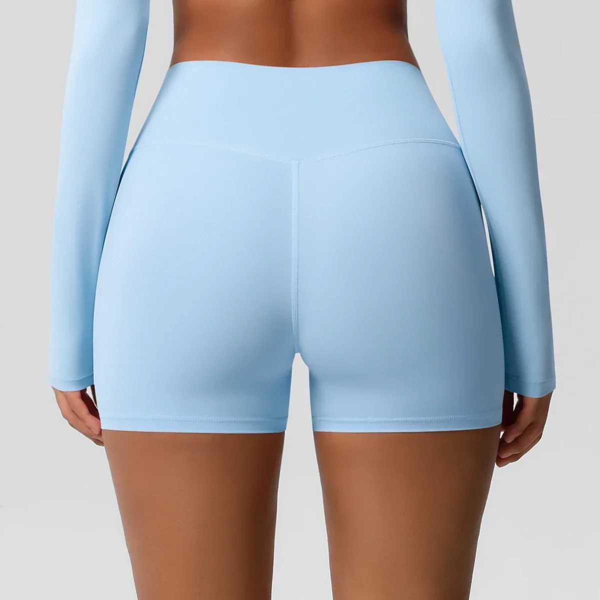Womens high waisted quick drying exercise yoga shorts suitable for cycling comfortable and breathable fitness running pants Y250412