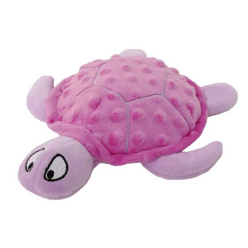 High Quality Dog squeeze toy turtle shaped plush dog cat toy unfilled curled interactive chew toy for small large and small dogs to play with T2504012