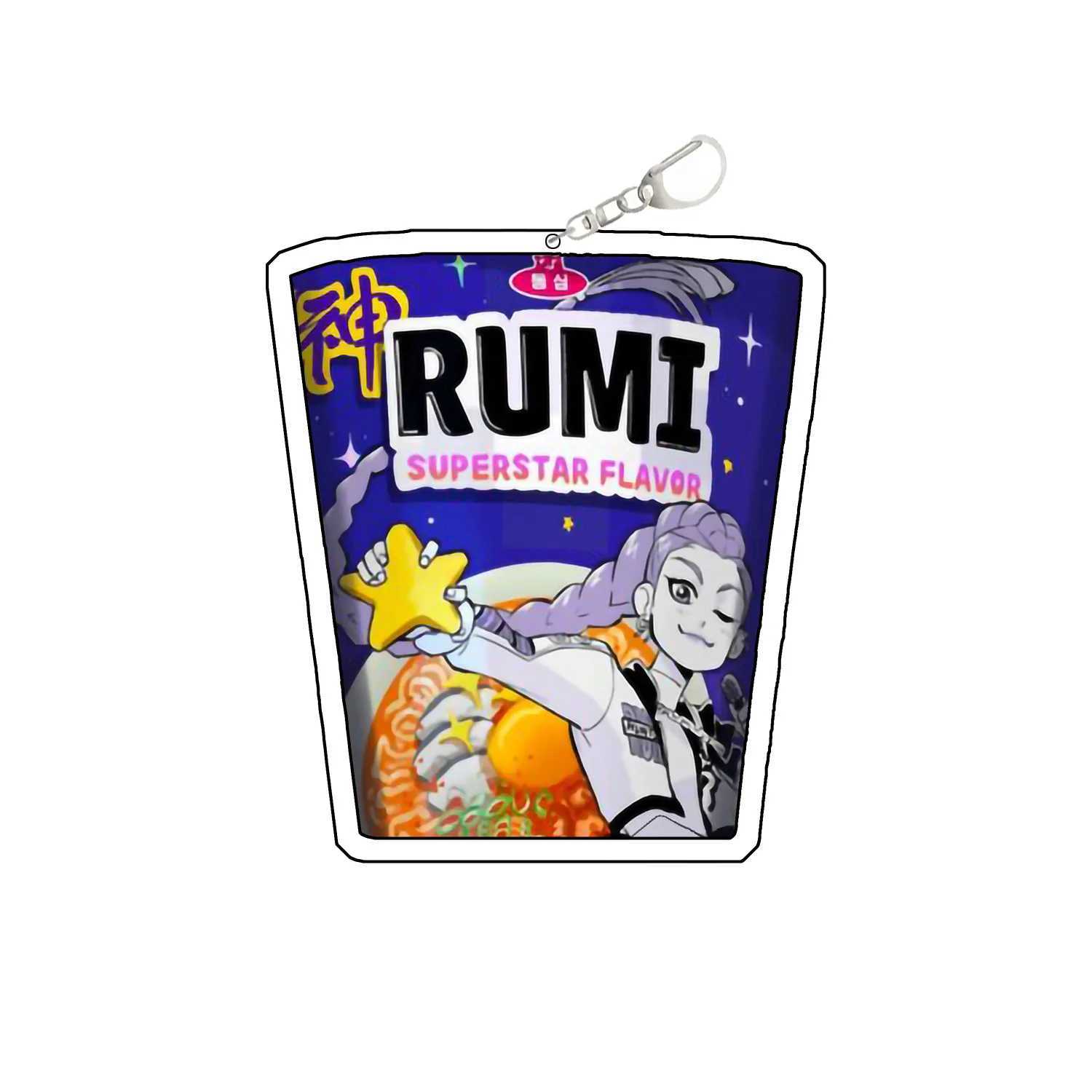Kpop Demon Hunters Acrylic Keychain Rumi Mira Zoey Jinu Huntrix Mystery Saja Cartoon Anime Characters Gifts Pendant Decoration Z251111