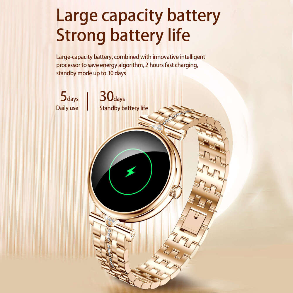 2024 Smart For Women Touch Screen Smartwatch Fitness Tracker with Call/Messaging, Music, Camera, Weather, Alarm, Sleep Monitoring - 1.28-inch Display,