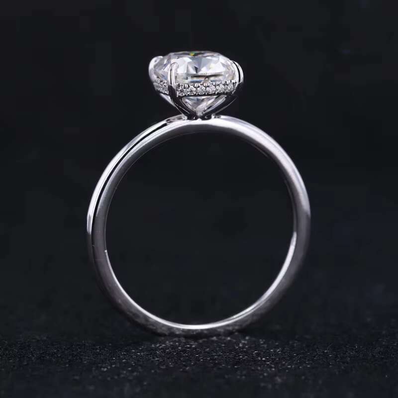 Starsgem Excellent Cut White Color Cushion Shape Brilliant Cut Moissanite Engagement Ring for Gift