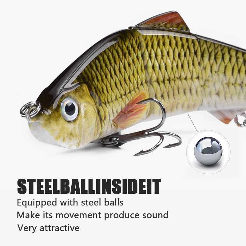 Free Combination Set 125mm/17g Multi Jointed Swimbaits 4 Segment Wobbler Fishing Lure Suit Crankbait bait Hard Artificial Bait Z250411