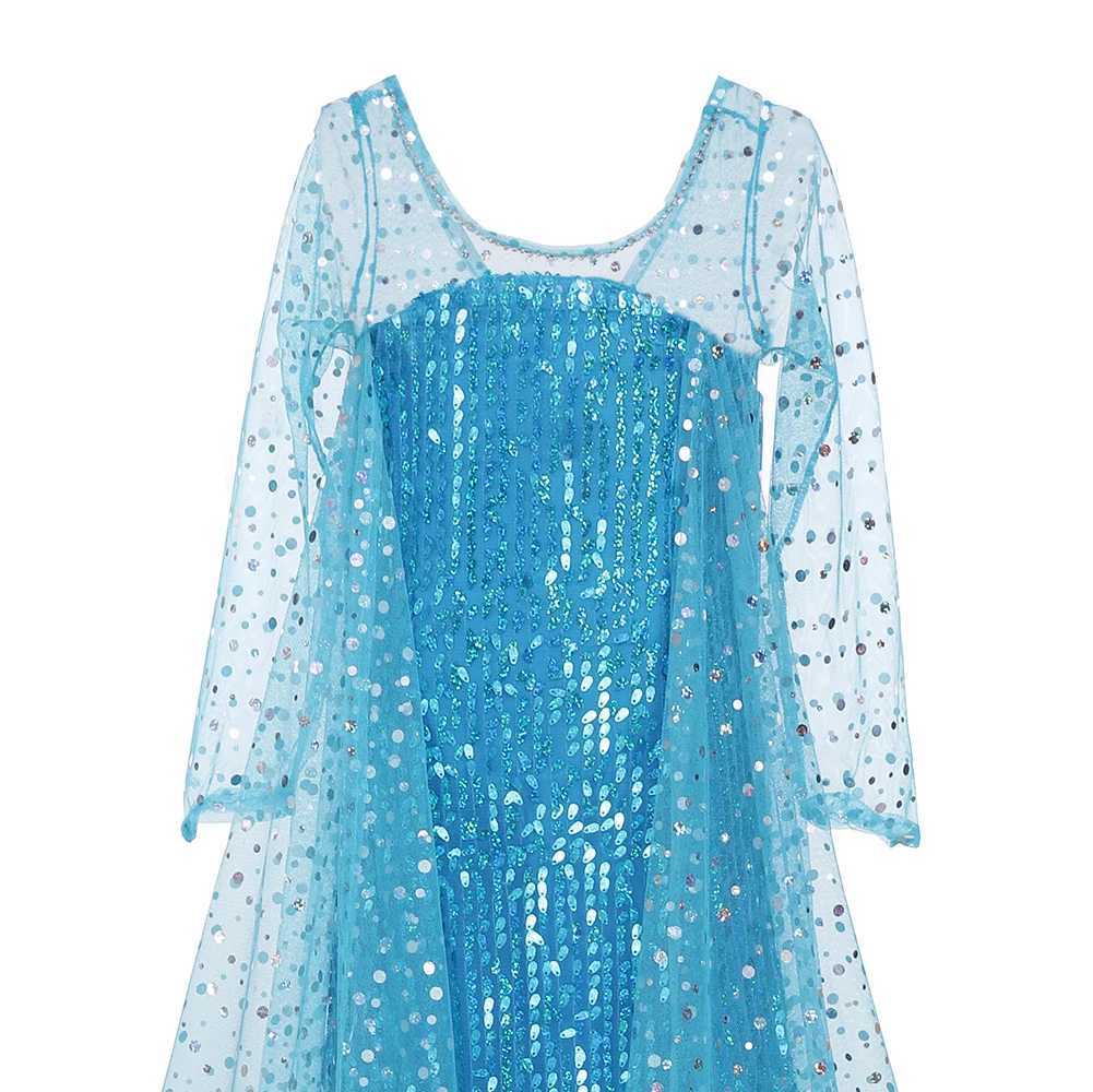 Disney Toddlers shake Elsa Maxi dress princess snow queen costume full body sequins embossed Christmas party frogXJ250411