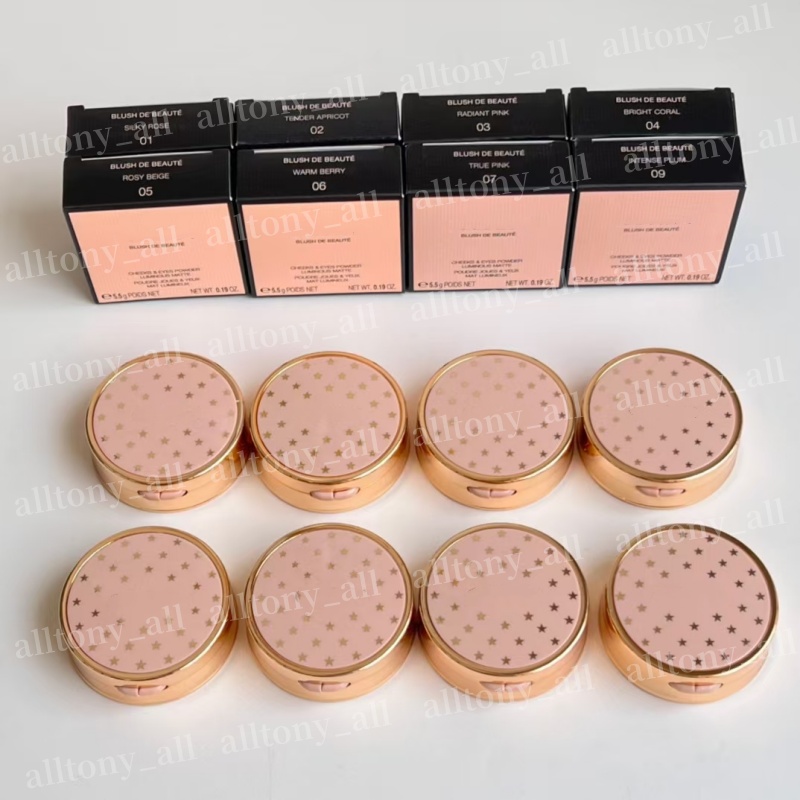 Brand Makeup Blush Powder 8 colors silky rose tender apricot radiant pink bright coral cheek eyes matte palette 5.5g beauty cosmetics