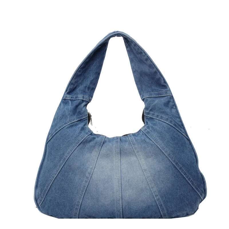 Women's Korean-Style One Iuencer Fashion Denim Shoulder New Hot Girl Niche Leisure Commute Underarm Bag