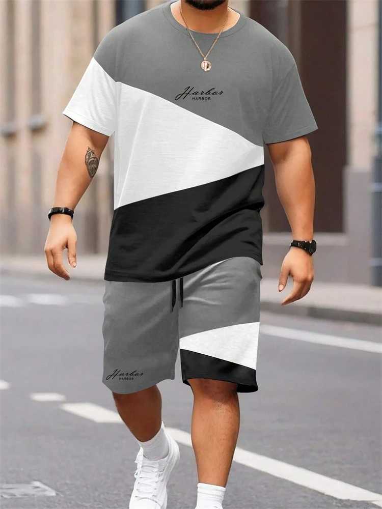 Summer patch work monochrome T-shirt mens workwear collar short sleeved brushed short sleeved outdoor photography clothingXJ250412