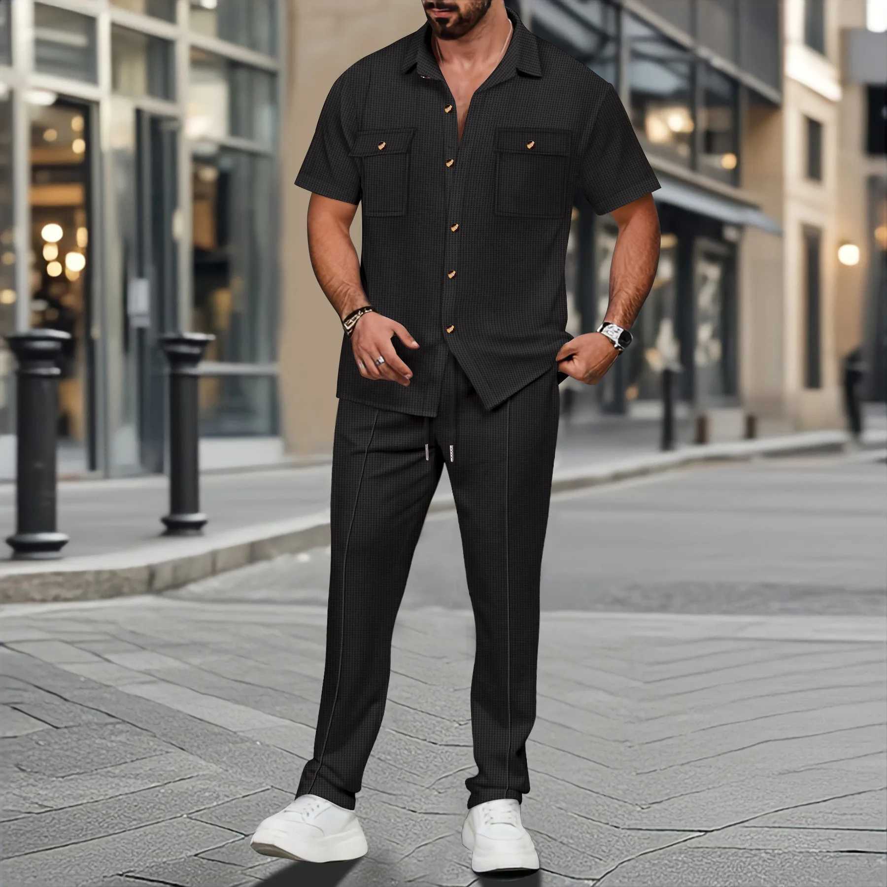 New outdoor sportswear 2025 mens short sleep mens casual mens jacket can be worn high-end summer jacket mens two setsXJ250412