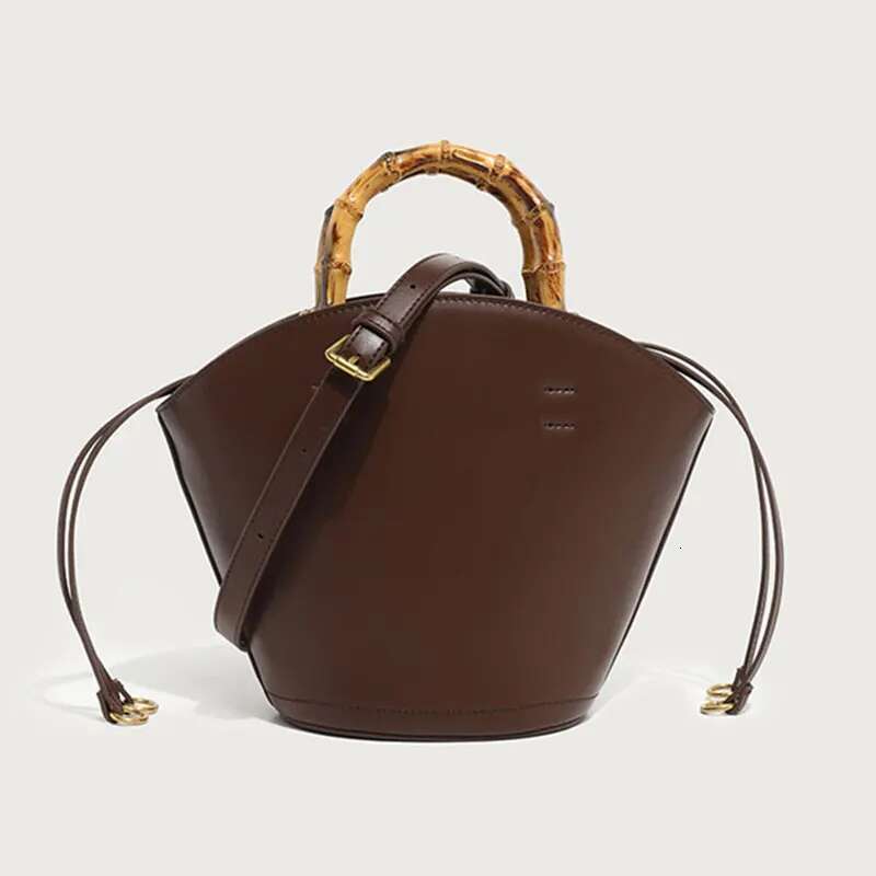 2024 New Bamboo Festival Vegetable Basket Water Bucket Shaped Large Capacity Commuting Fashion Versatile Handheld Crossbody Bag