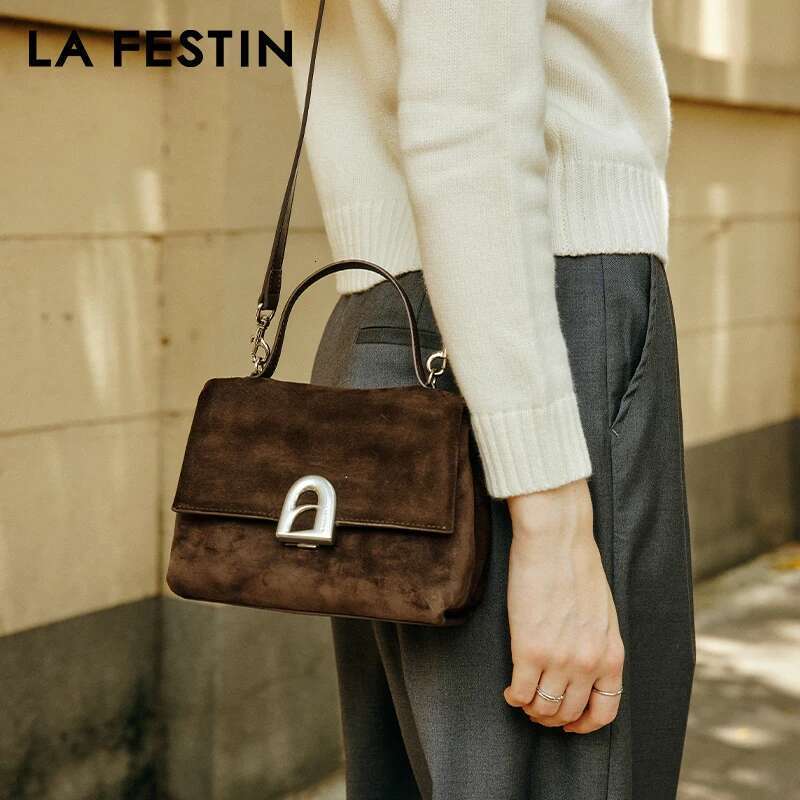 LA FESTIN Original For Women 2024 Handbags Suede Designer Bag Shoulder Crossbody Autumn And Winter Bags