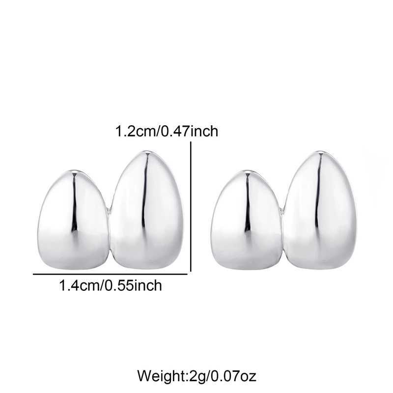 Hip Hop 2-piece Gold Plated Grillz Top and Bottom Charm Grills Suitable for Men Women Jewelry Gifts W250412