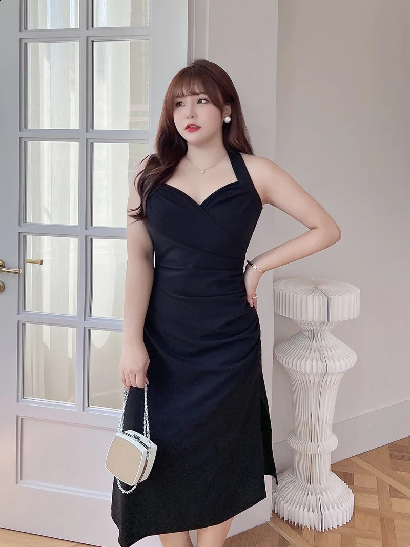SpringSummer Womens Sleeveless Vneck Long Strap Dress Club Sexy Slimming Size XL to 4 Maximum 100KG 250411