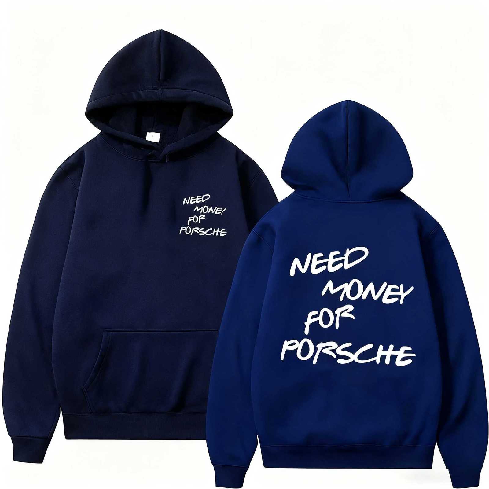 POD customization New Funny Need Money Letter Print Hoodie Fashion Design Mens Womens Sweatshirt Fleece Oversized Couples Casual HoodiesT251112