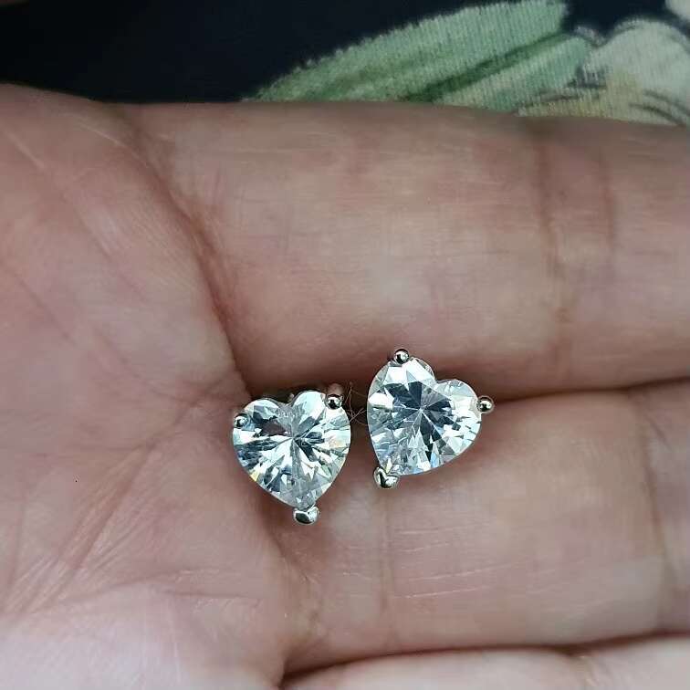 Heart Shape Diamond Perfect Cut Moissanite Earrings DEF VVS White Loose Moissanite Stone for Earrings