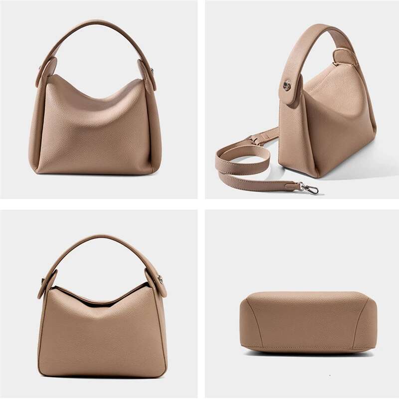Designer Bag Hifashion Cowhide Genuine Leather Small Shoulder Bags For Women 2025 Designer Work Bucket Tote Crossbody Ladies Handbags