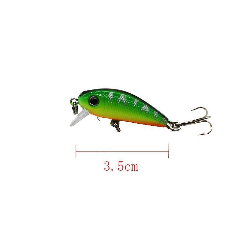 1pcs Mini Minnow Fishing Lures Wobblers 3.2G/3.5CM Sinking Artificial Plastic Hard Bait Crankbait Jerkbait Pesca Bass Tackle Z250411