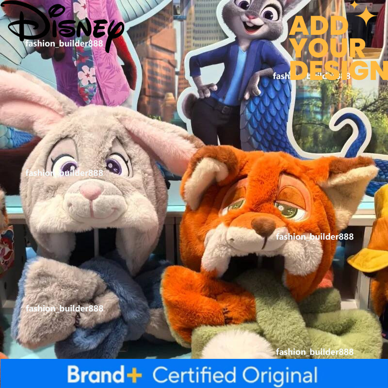 Custom Miniso Zootopia Cute Nick Judy Movie Merchdise Cosplay 3 In 1 Winter Fleece Set Hat Scarf And Gloves Festival Gifts