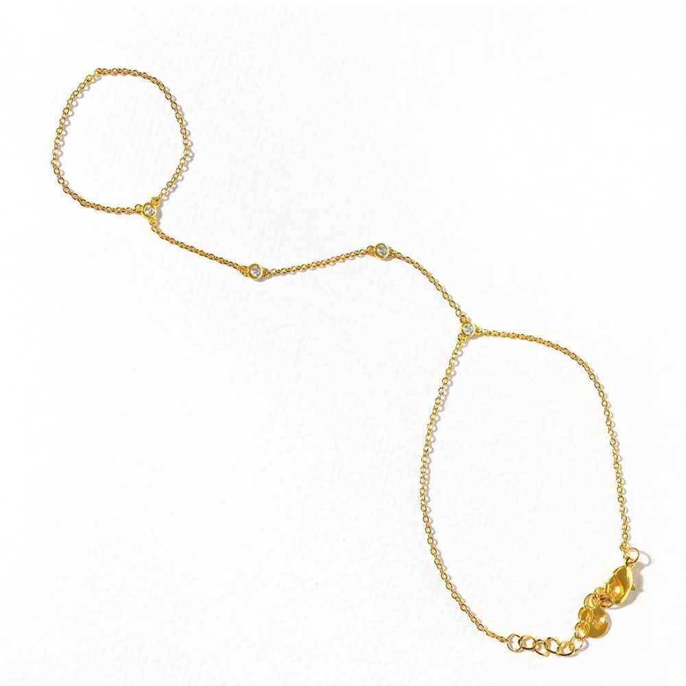 Stainless Steel New Style Punk Finger Ring Bracelet Hand Back Chain Jewelry Conjoined BraceletC250411
