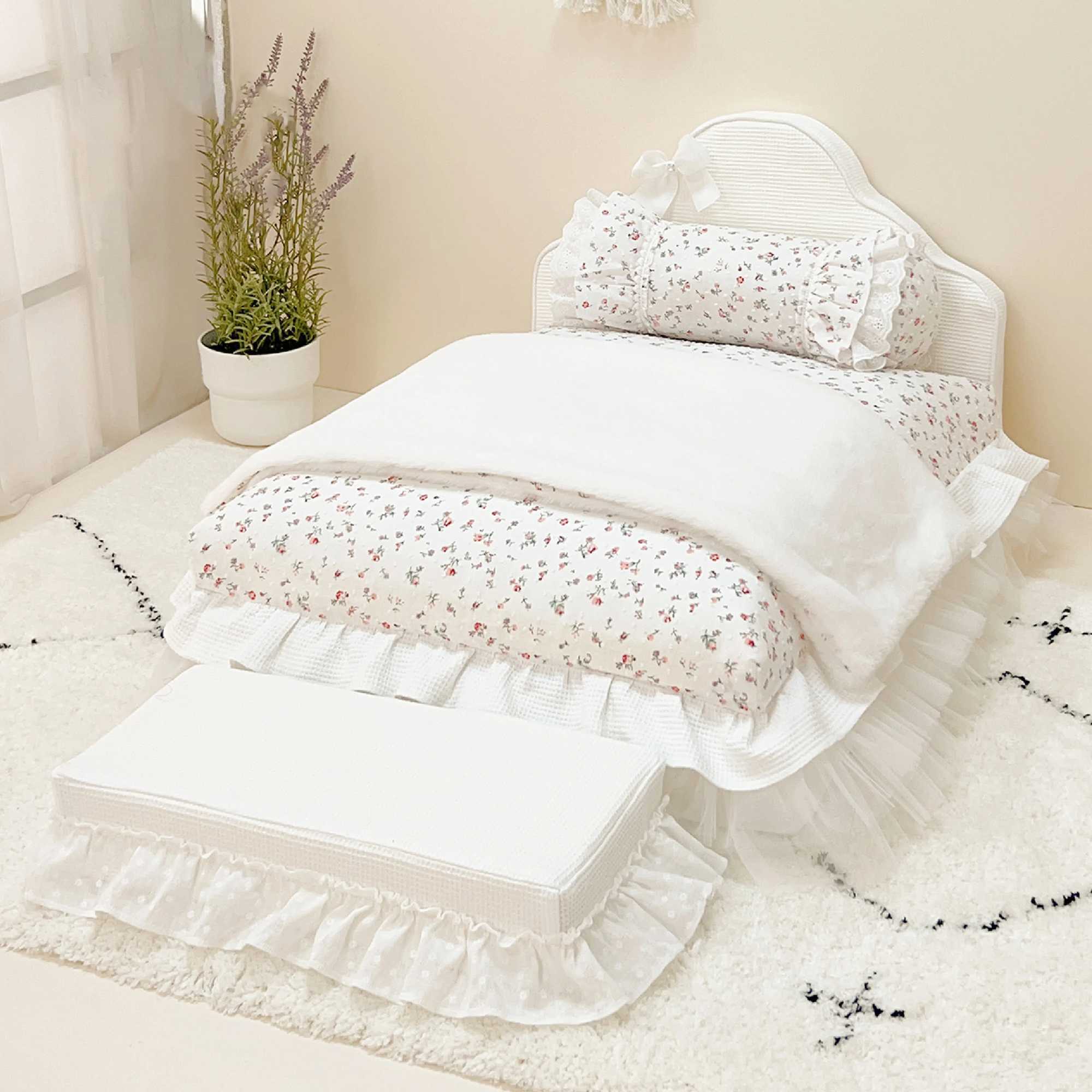 Pet Princess Bed Sofa Nest for Small Dogs and Cats - Pet Sofa Mat Plush Bed Sofa Nest Supplies Detachable X250412